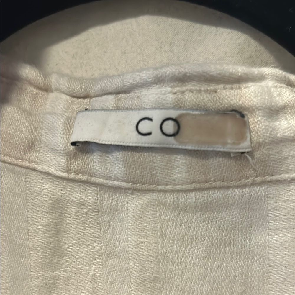 CO Asymmetrical Closure Linen Shirt Dress Sz S - Picture 2 of 6